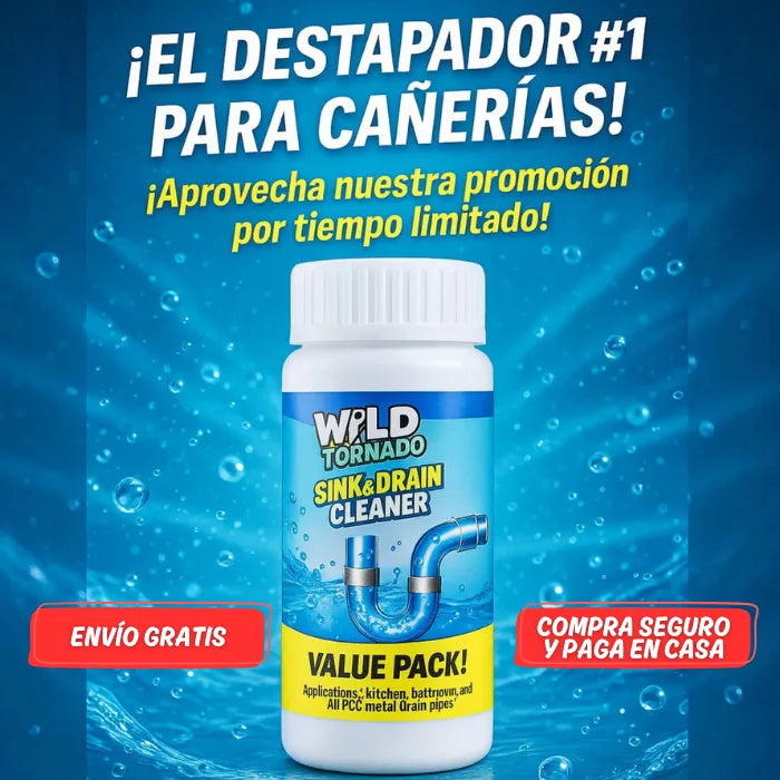 Wild Tornado™ Destapador y Limpiador de Cañerías